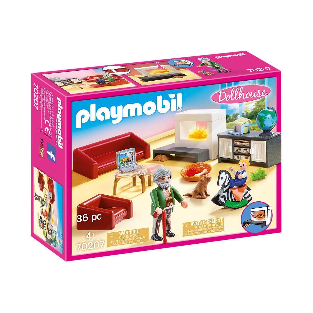 Playmobil Dollhouse Huiskamer met openhaard