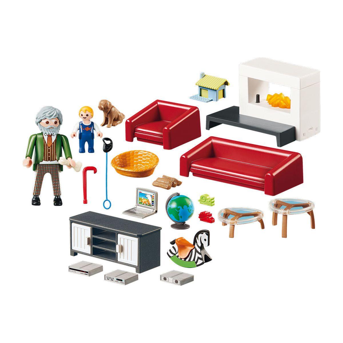 Playmobil Dollhouse Huiskamer met openhaard