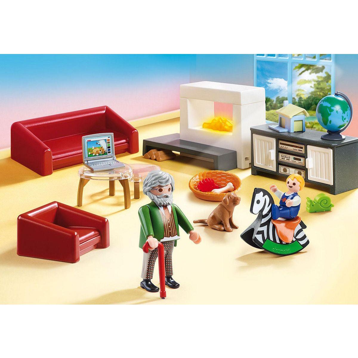 Playmobil Dollhouse Huiskamer met openhaard