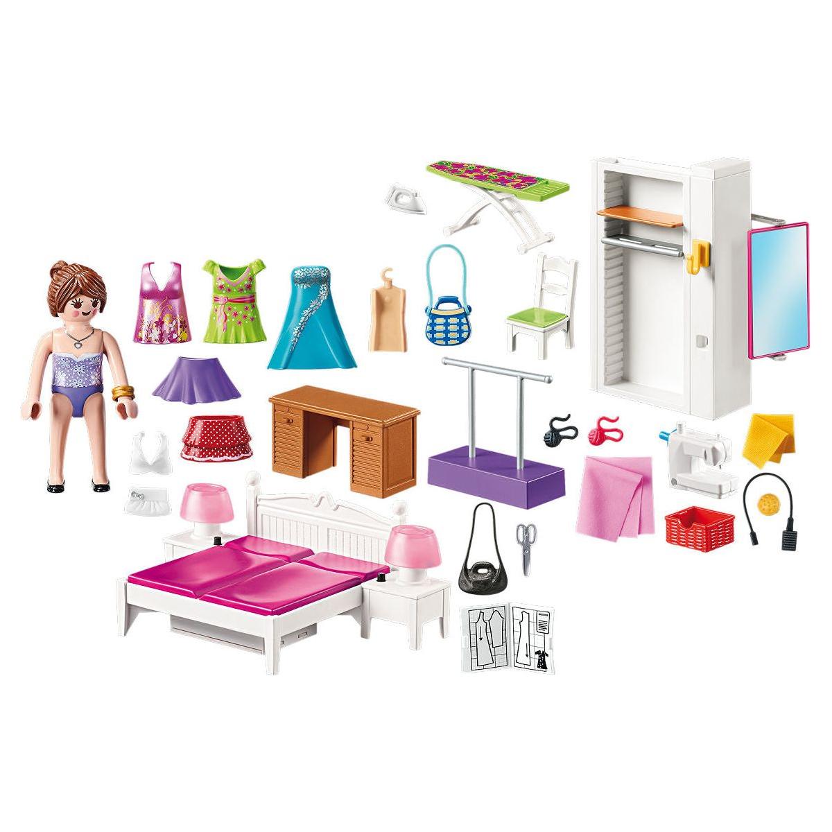 Playmobil Dollhouse Slaapkamer met mode ontwerphoek
