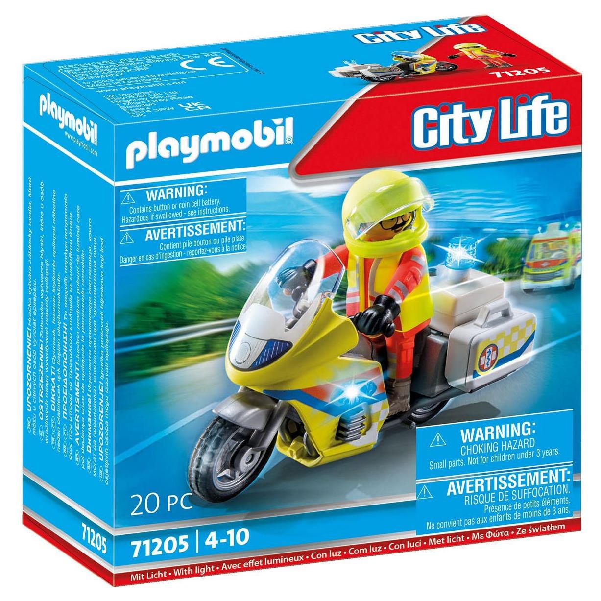 Playmobil Action Heroes Noodmotorfiets met zwaailicht