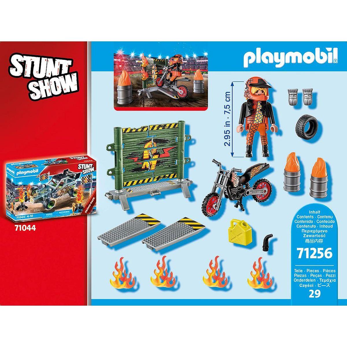 Playmobil Starterpack Stuntshow motor met vuurmuur