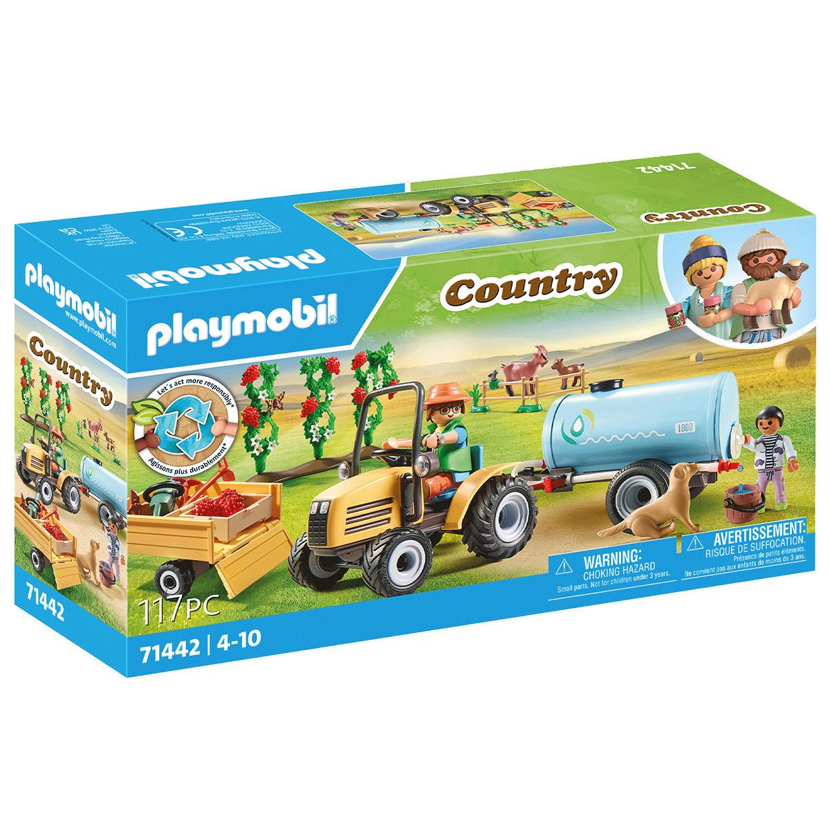 Playmobil Country Tractor met aanhanger en watertank