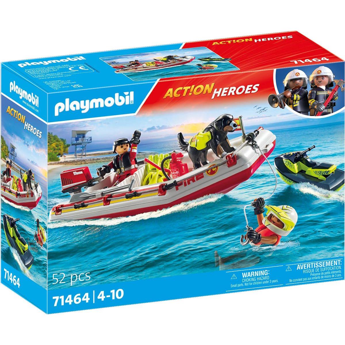 Playmobil Action Heroes Brandweerboot met waterscooter