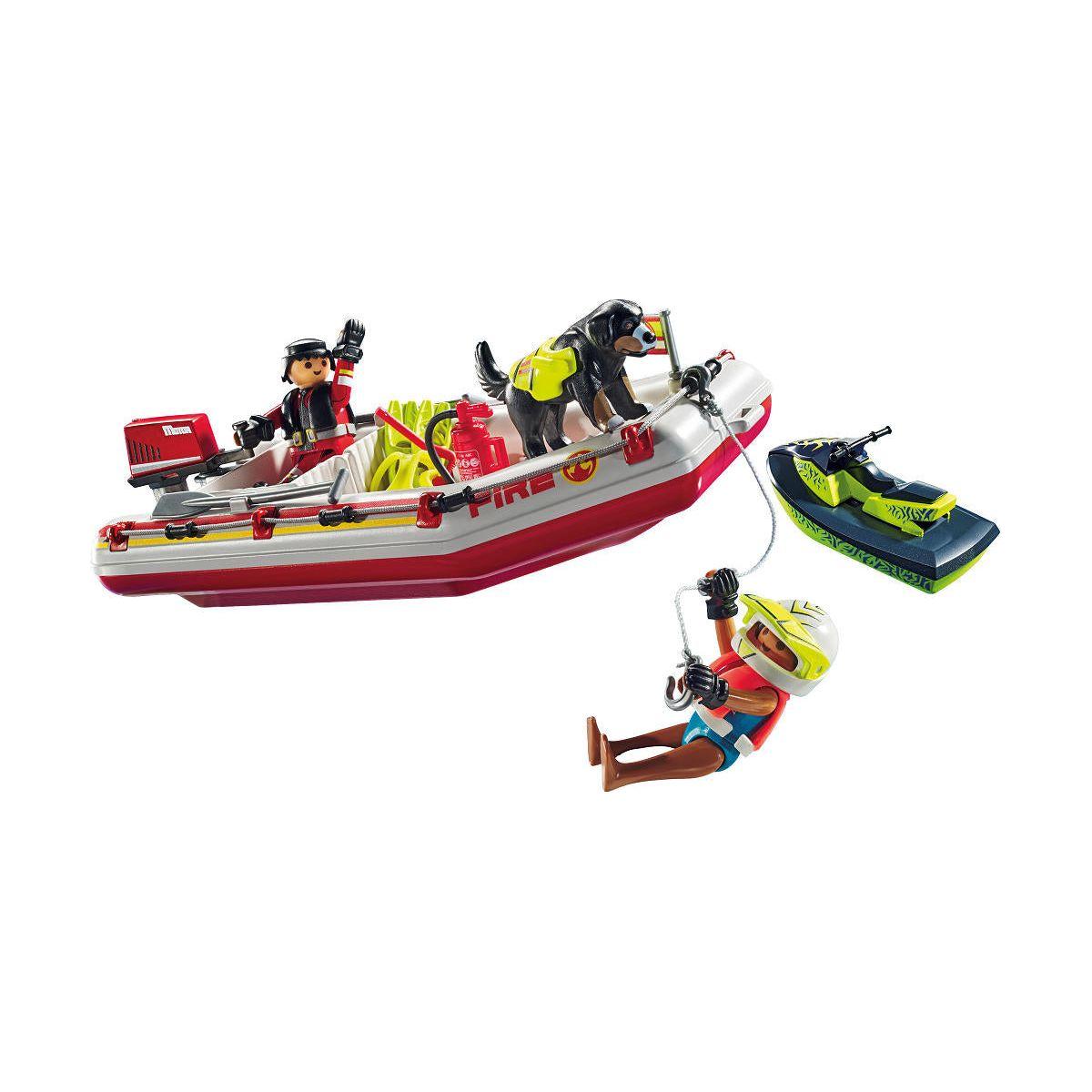 Playmobil Action Heroes Brandweerboot met waterscooter