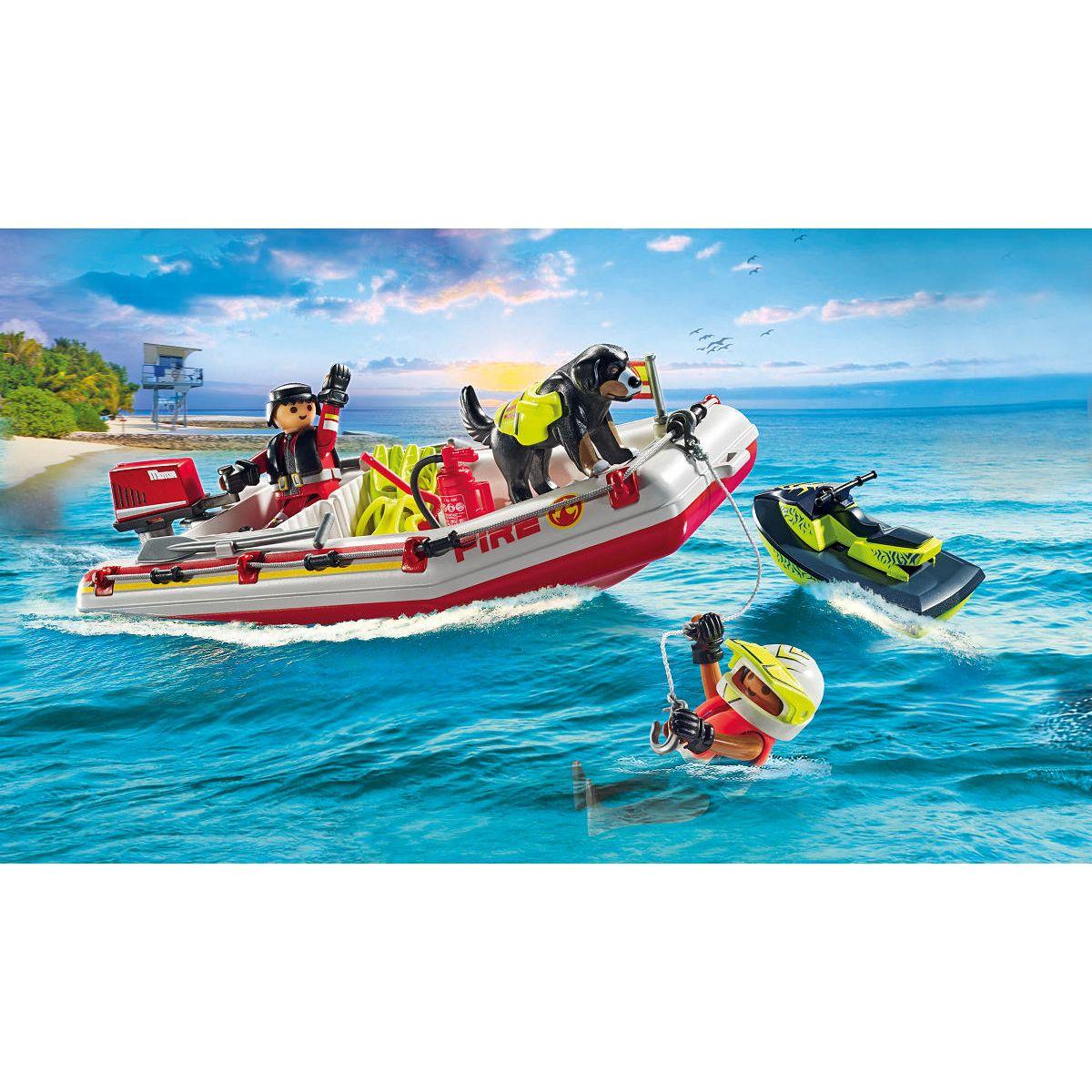 Playmobil Action Heroes Brandweerboot met waterscooter