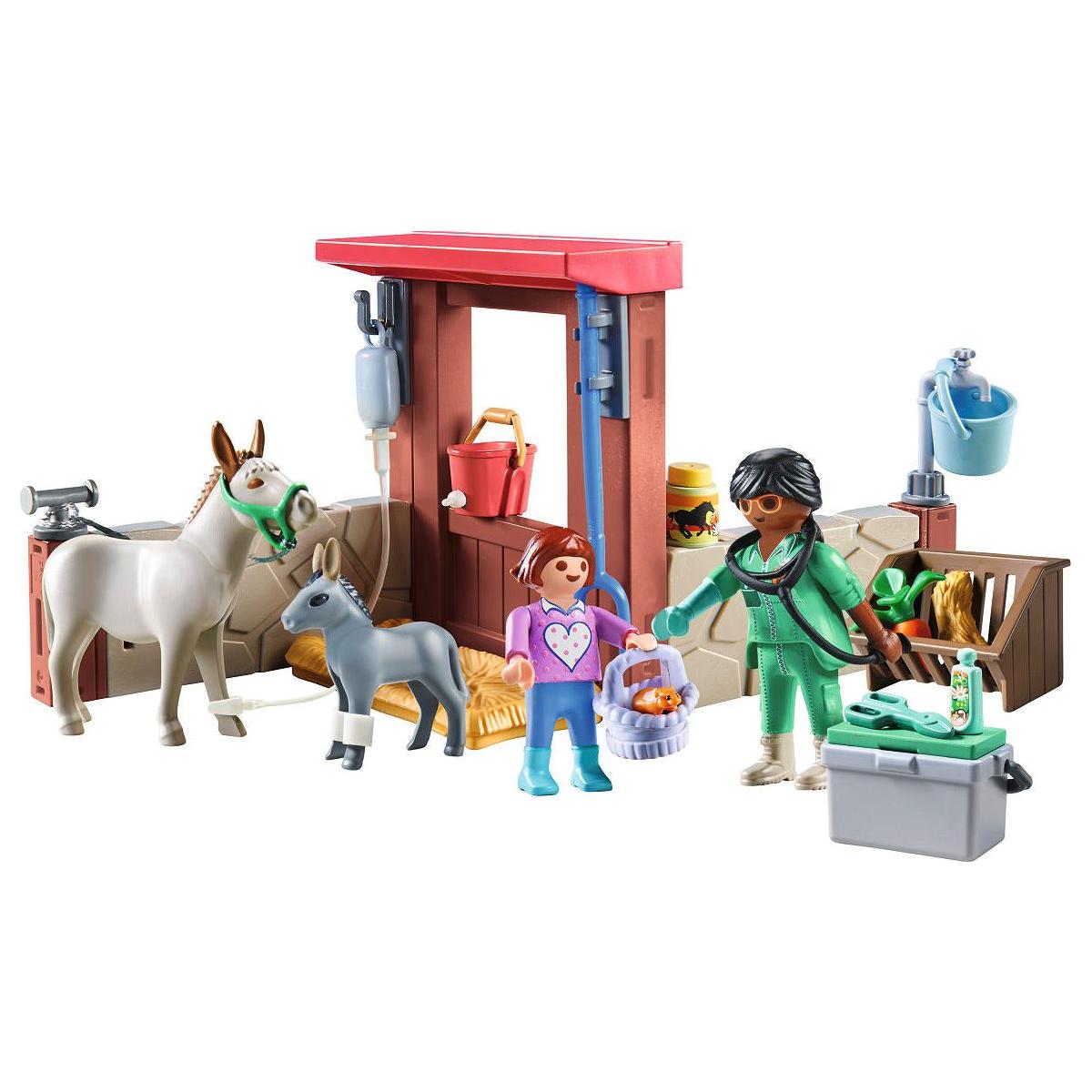 Playmobil Starter Packs Boerderij dierenarts met de ezels