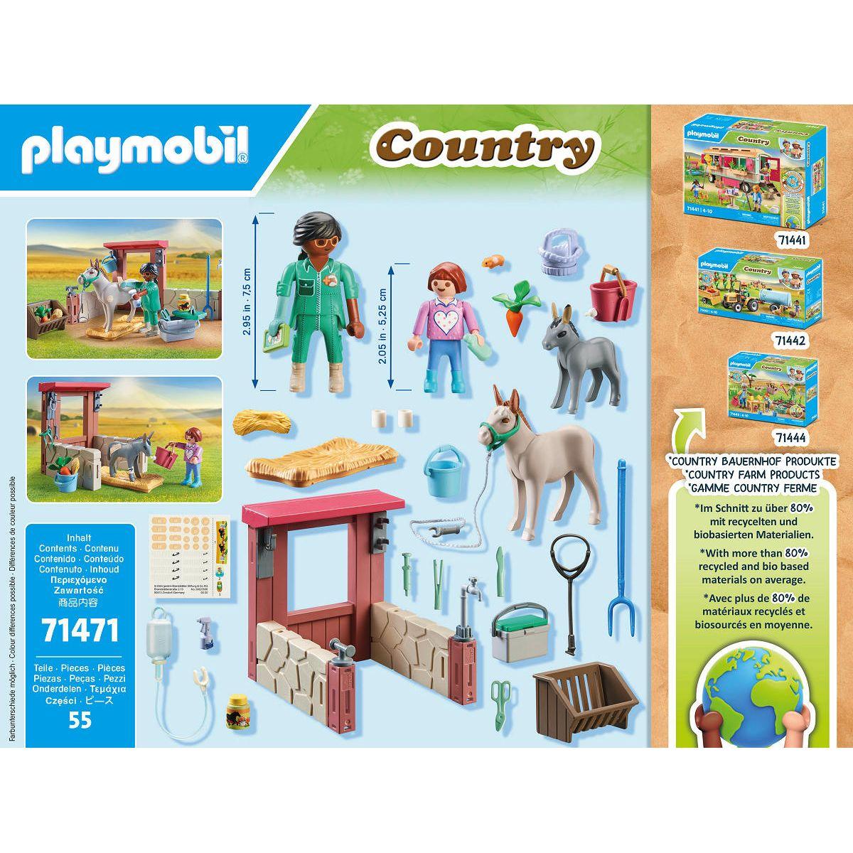 Playmobil Starter Packs Boerderij dierenarts met de ezels