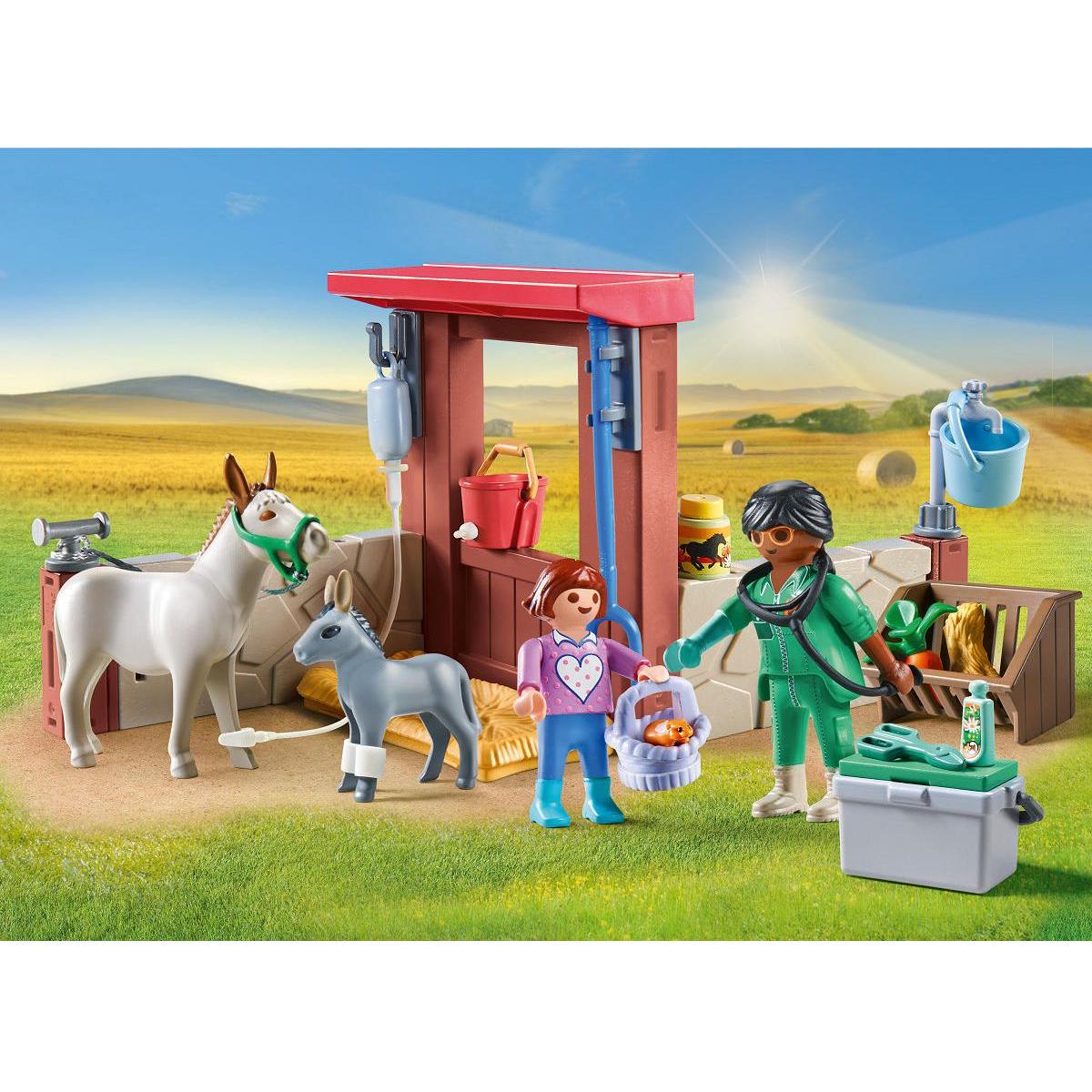 Playmobil Starter Packs Boerderij dierenarts met de ezels