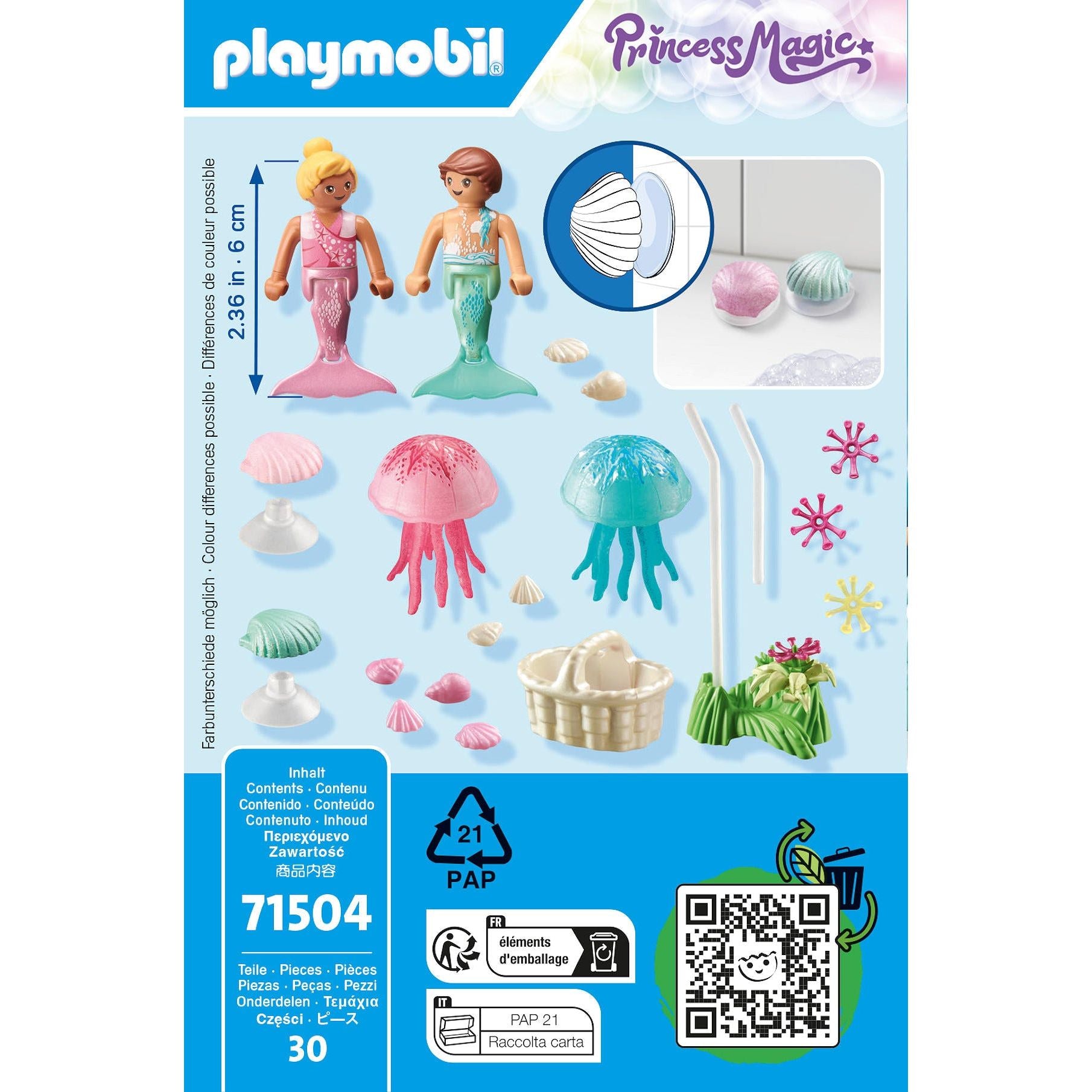 Playmobil Princess Magic Zeemeerminkinderen met kwallen