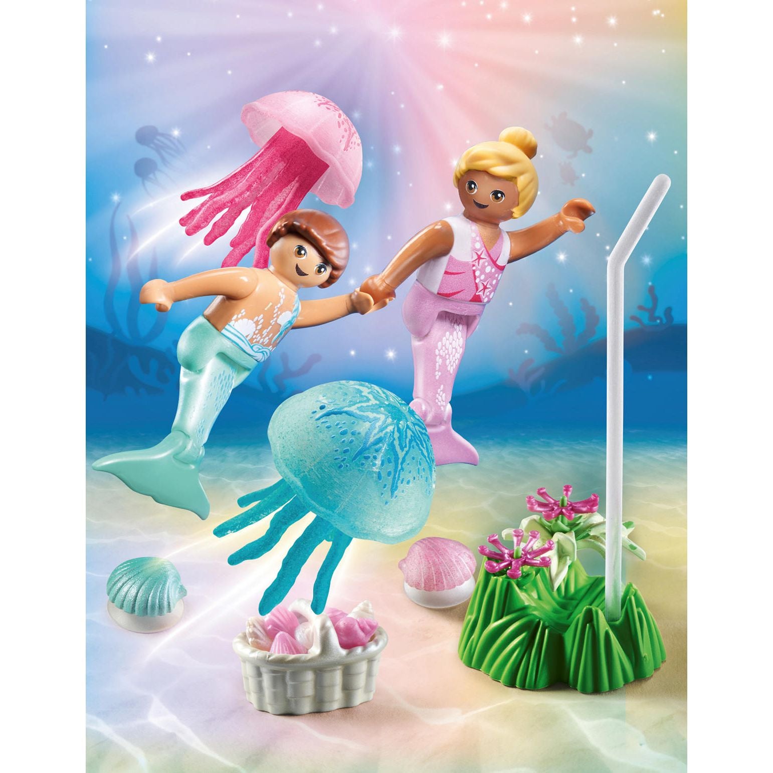 Playmobil Princess Magic Zeemeerminkinderen met kwallen