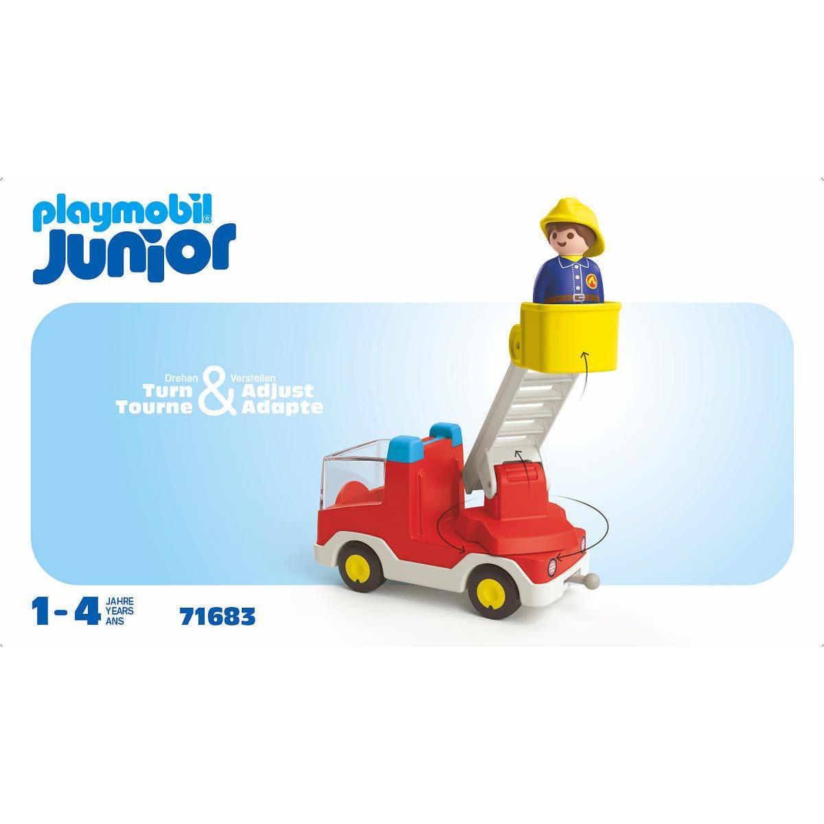 Playmobil Junior Junior Brandweerwagen met ladder