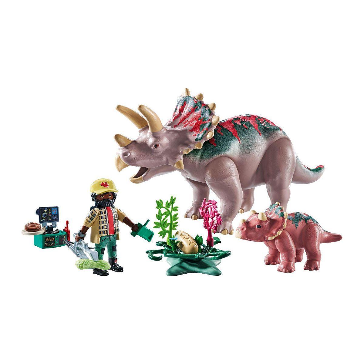 Playmobil Dinos Triceratops familie