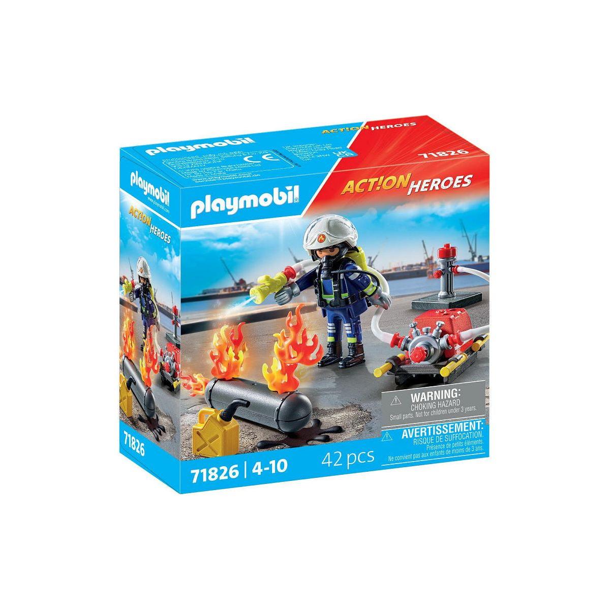 Playmobil Action Heroes Brandweerman met waterpomp