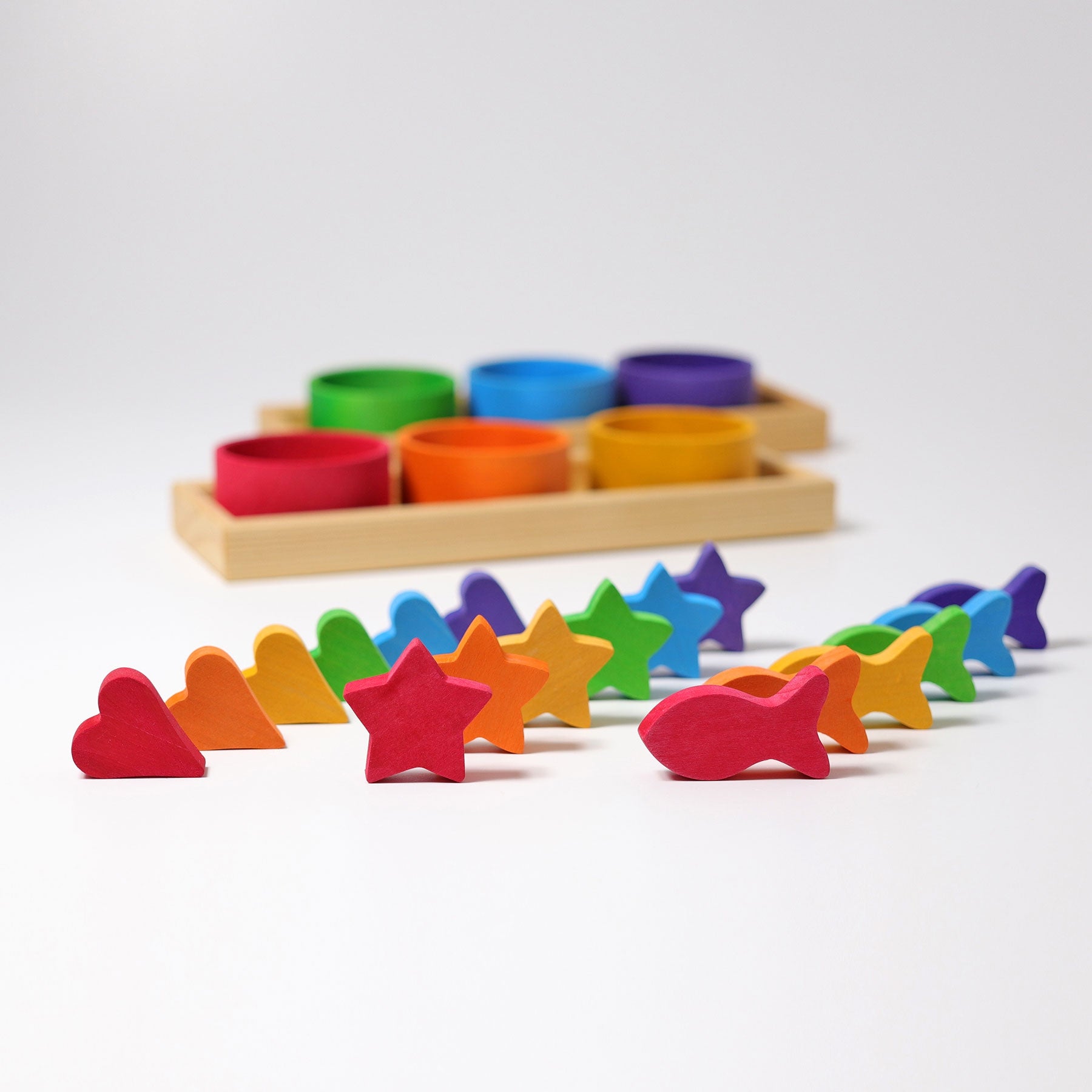 Sorteerspel regenboogschaaltjes, Grimm's