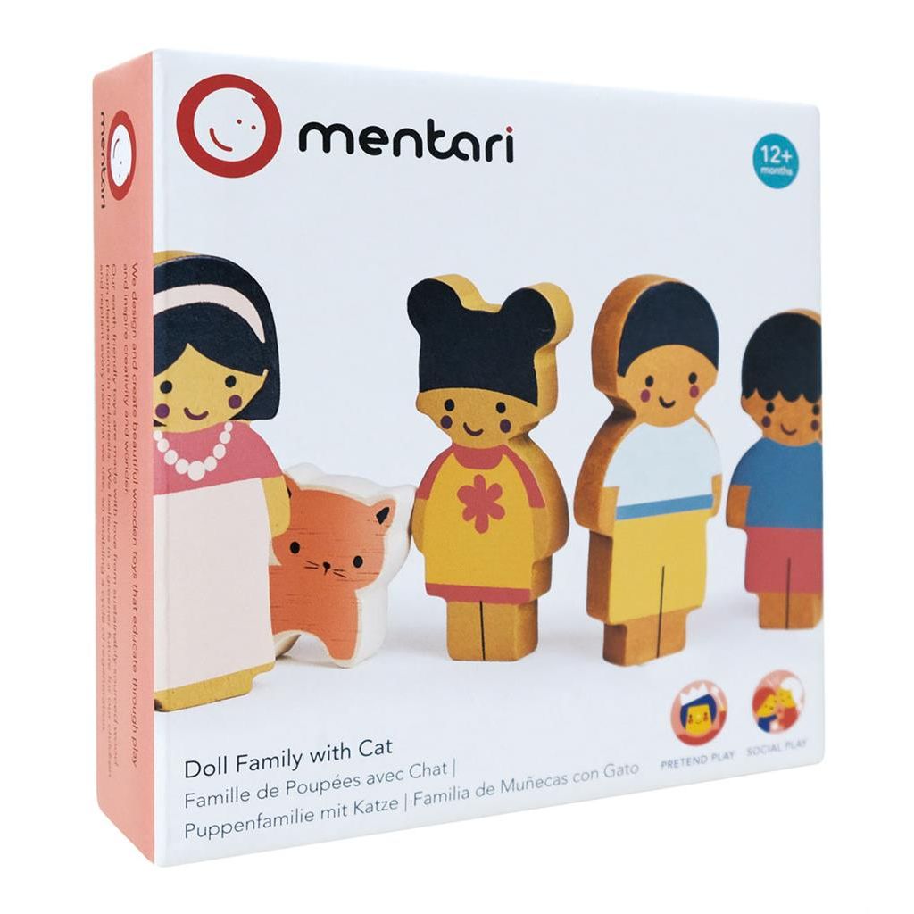 Poppenfamilie Met Kat, Mentari