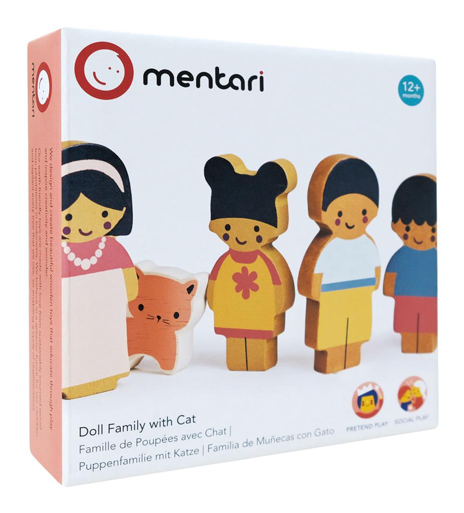 Poppenfamilie Met Kat, Mentari