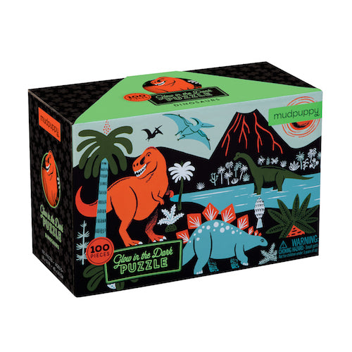 Glow-in-the-dark puzzel Dinosauriërs 100 st, Mudpuppy