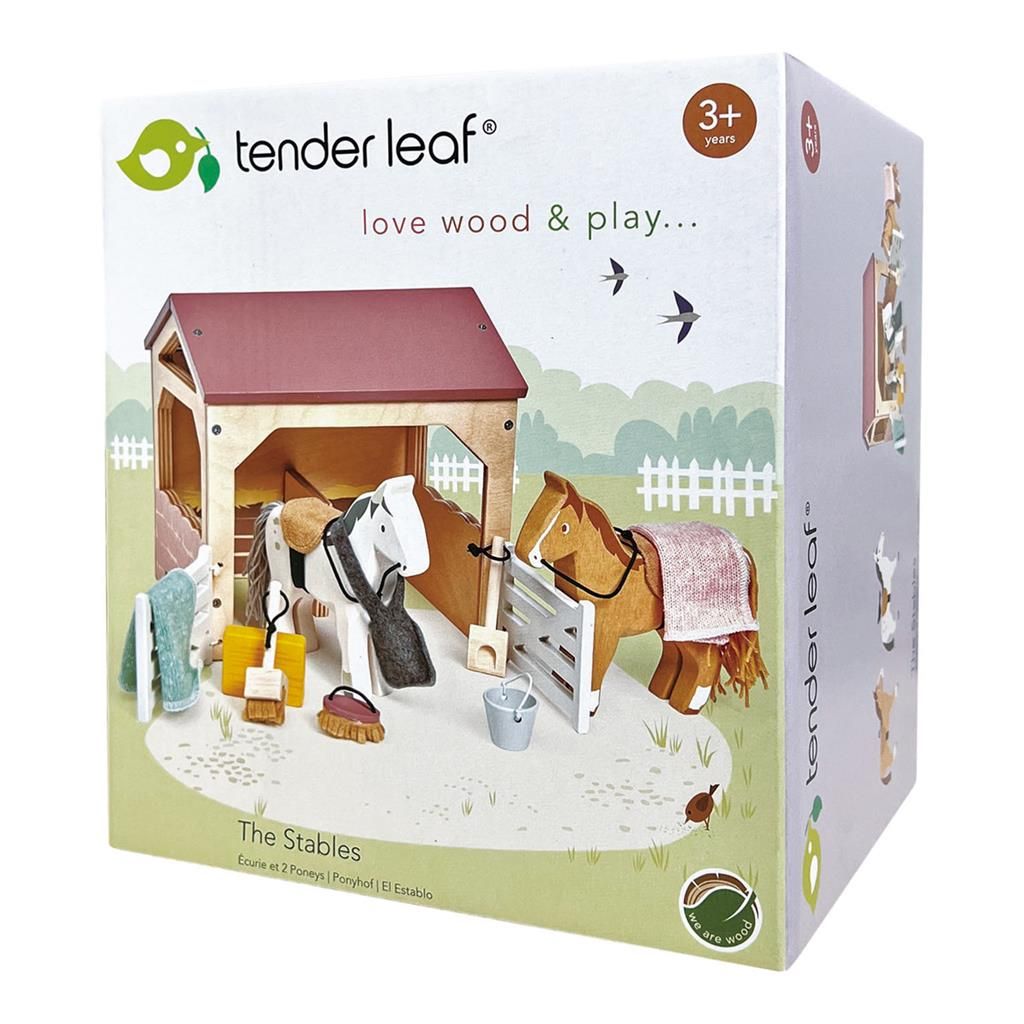 Huisdierenset Stal Met Pony's, Tender Leaf