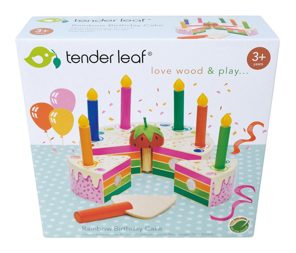 Verjaardagscake Regenboog, Tender Leaf