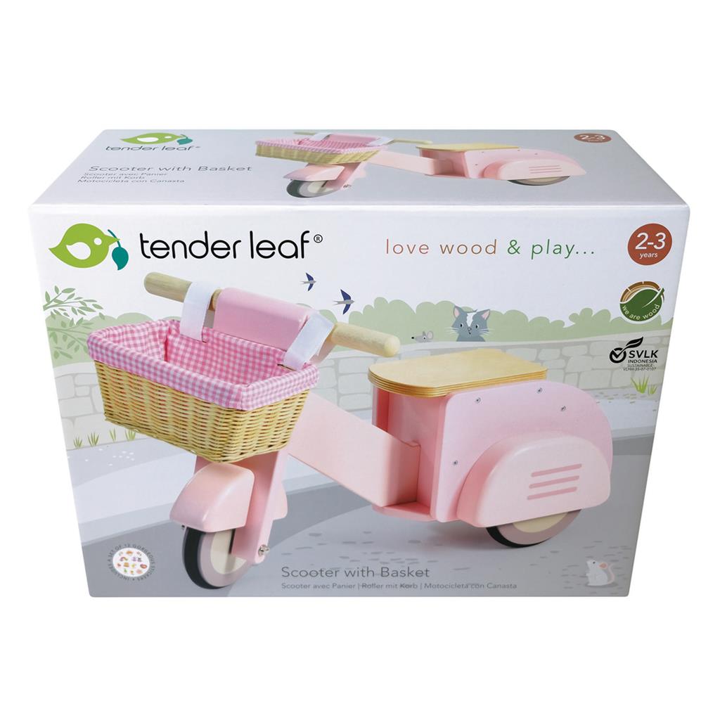 Ride-On Scooter Met Mandje, Tender Leaf