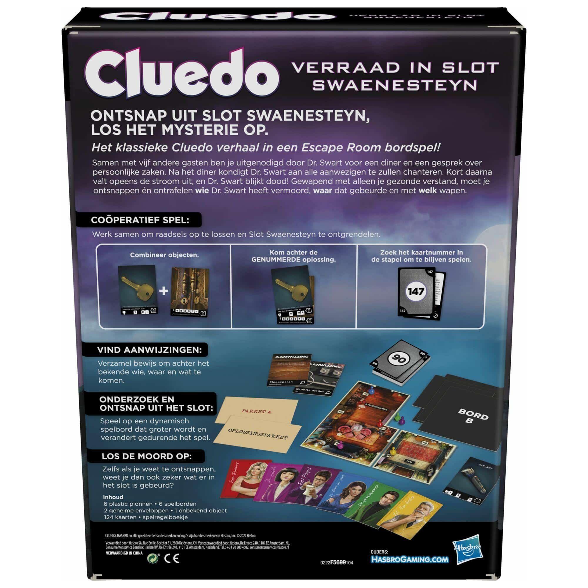 Cluedo - Verraad in Slot Swaenesteyn, Hasbro