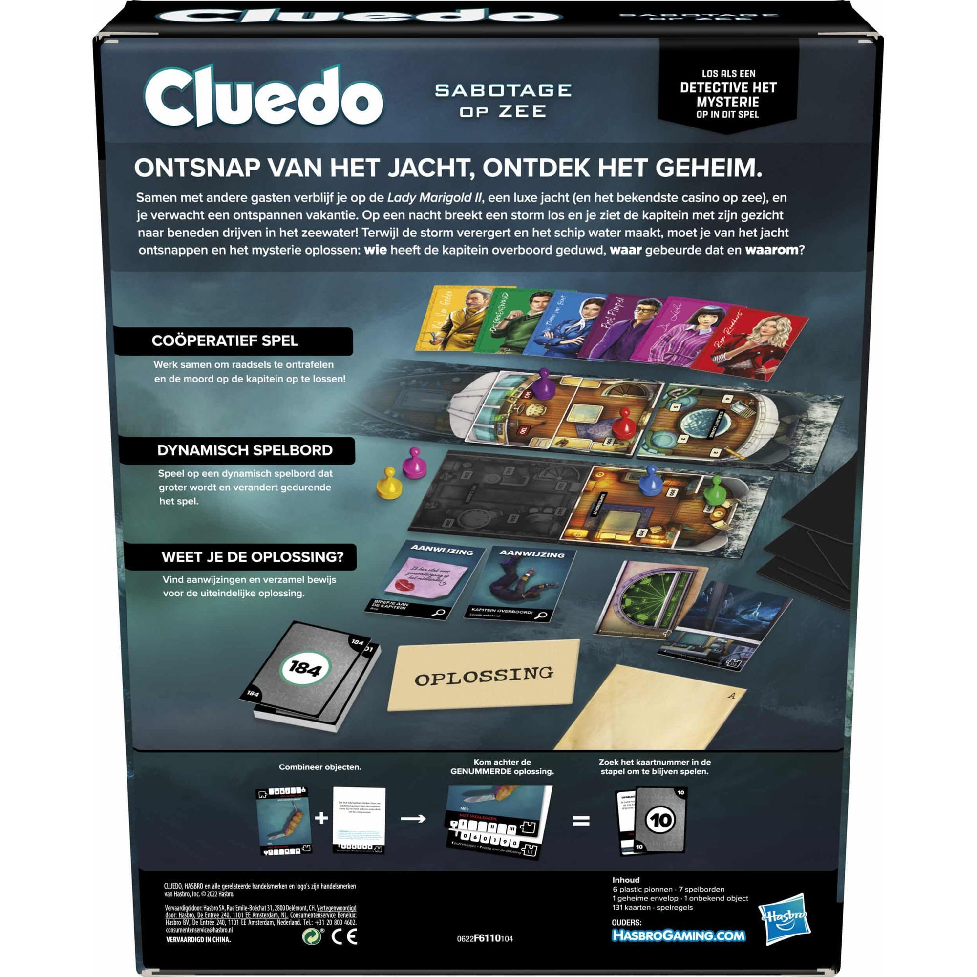 Cluedo Escape Sabotage op Zee, Hasbro