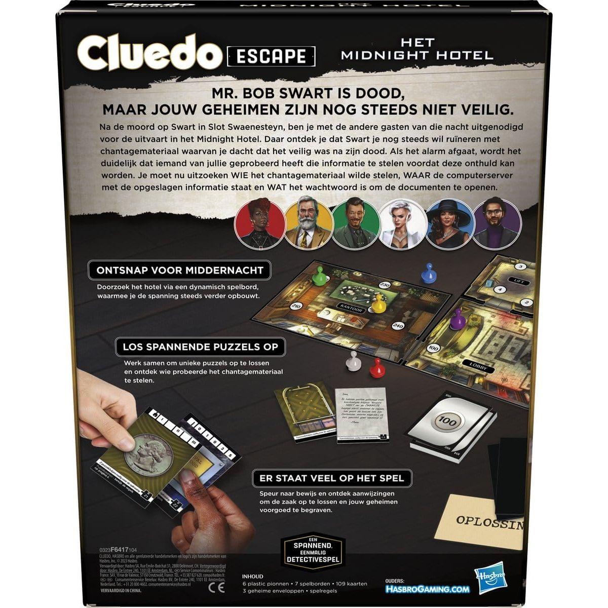 Cluedo Escape Het Midnight Hotel, Hasbro