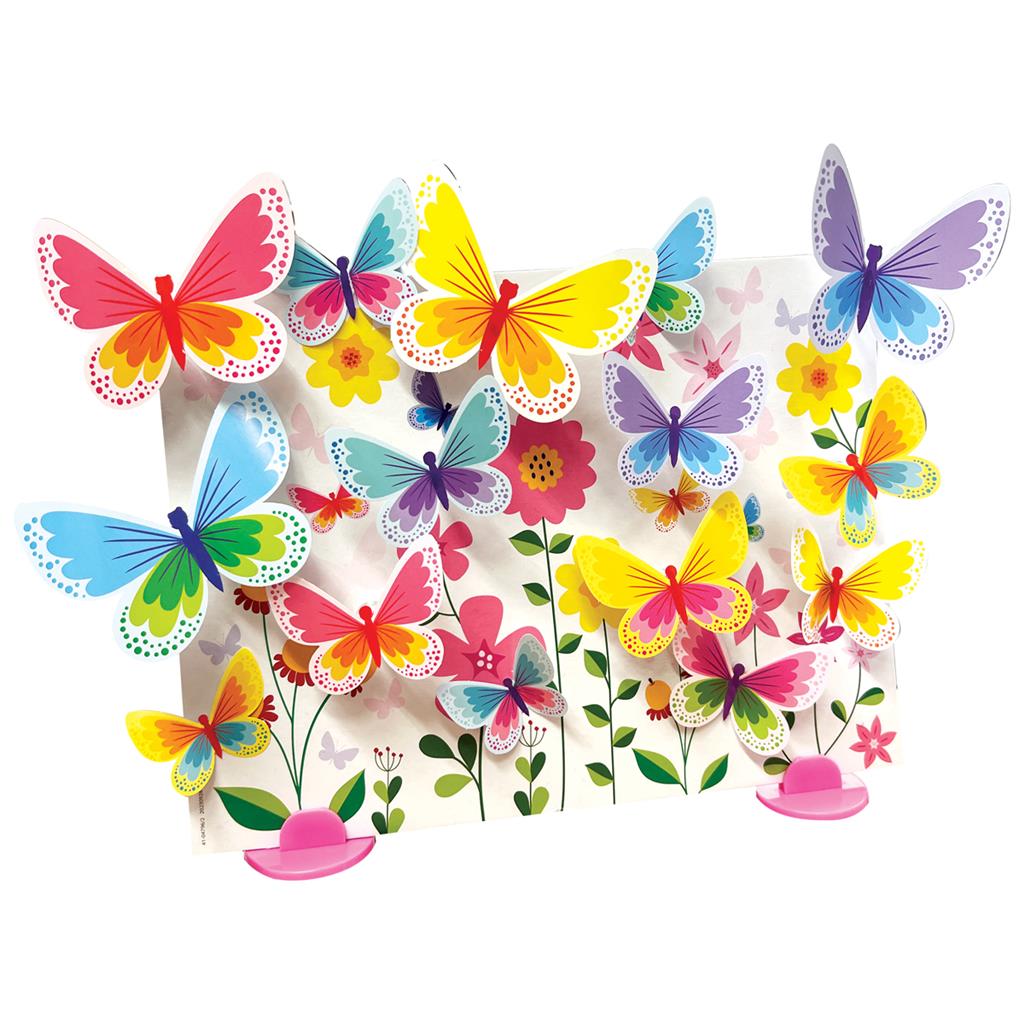 Canvas Met 3D Glow Vlinders, 4M