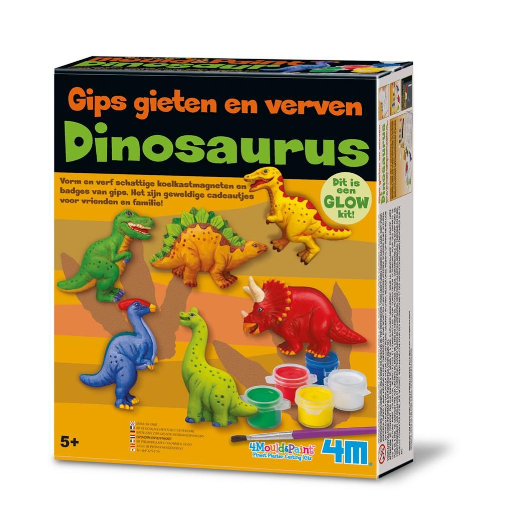 Gieten En Verven Glow Dino's, 4M