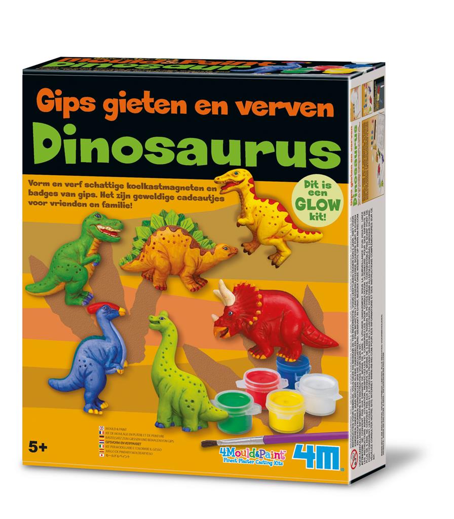 Gieten En Verven Glow Dino's, 4M