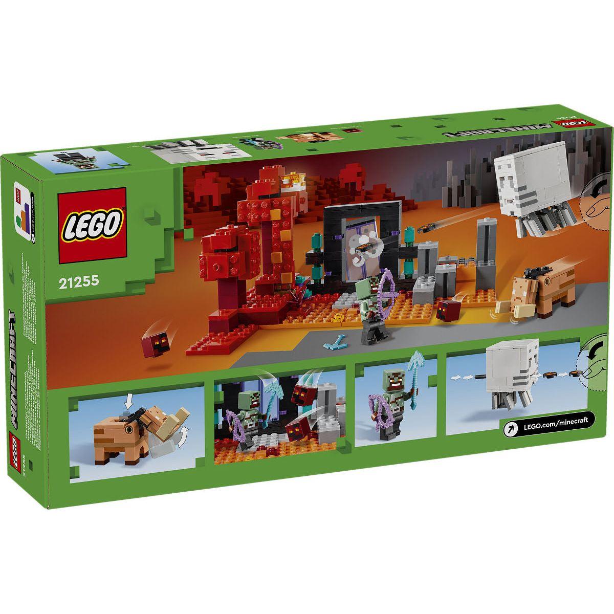 LEGO Minecraft Hinderlaag bij het Nether-portaal