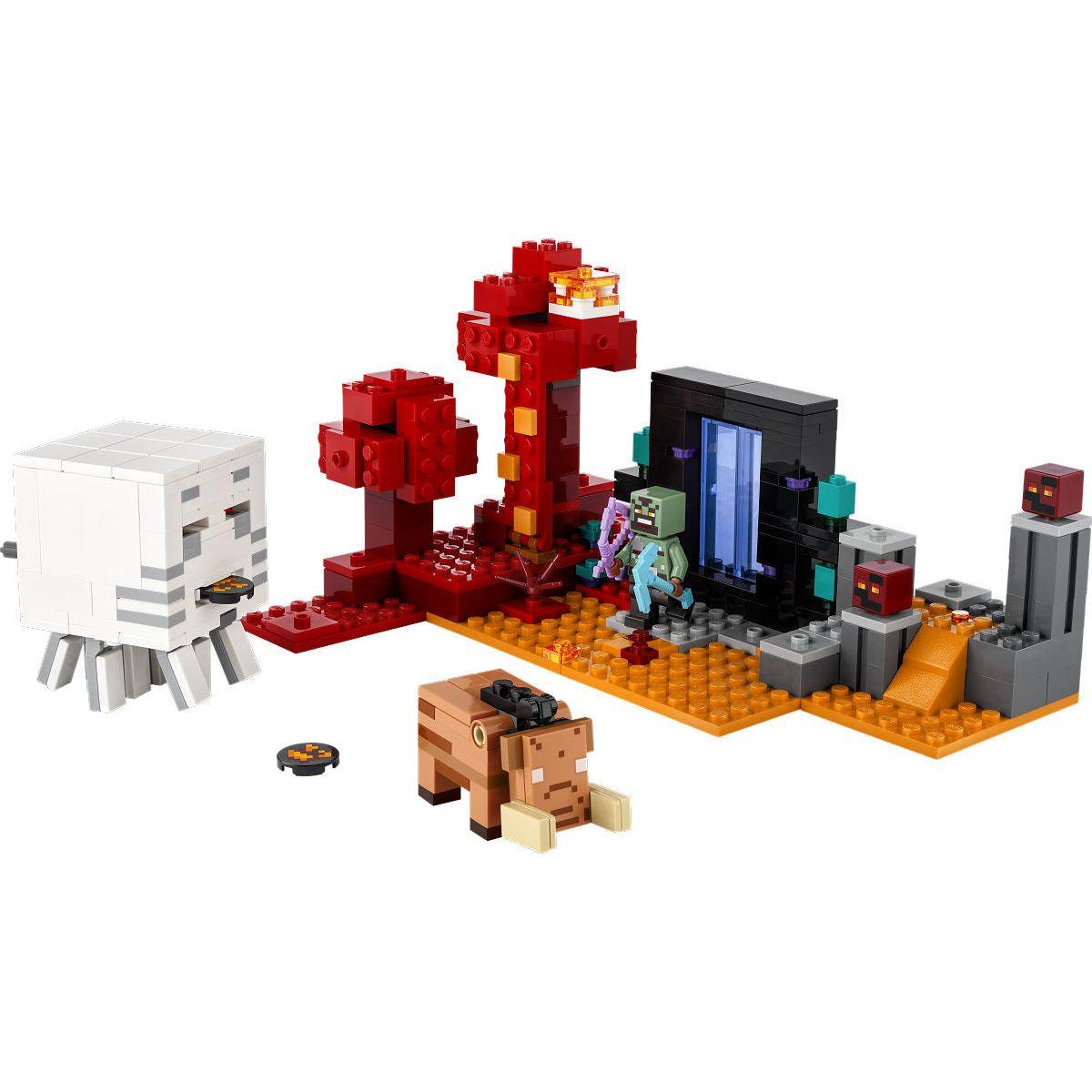 LEGO Minecraft Hinderlaag bij het Nether-portaal
