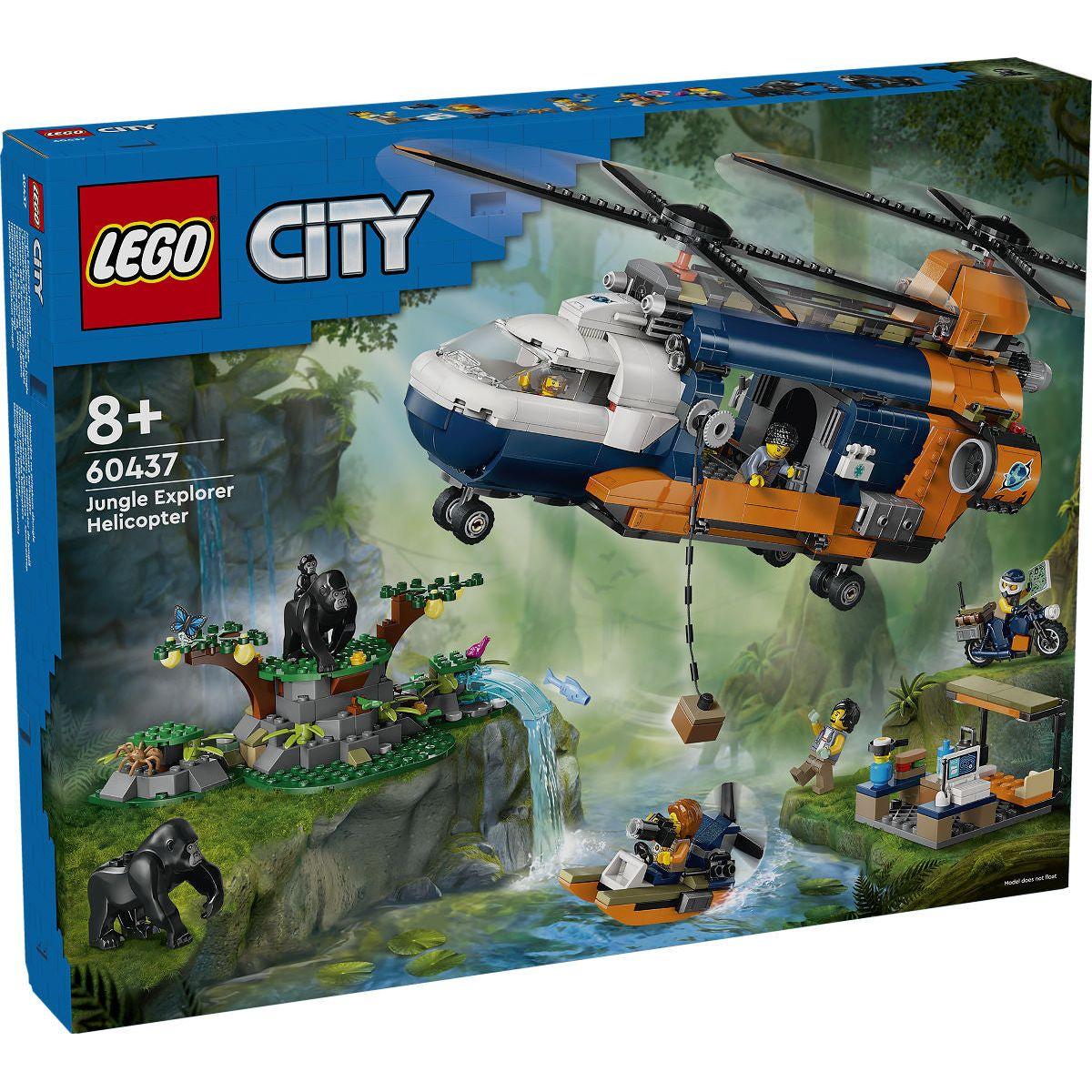 LEGO City Exploration helikopter bij de basis