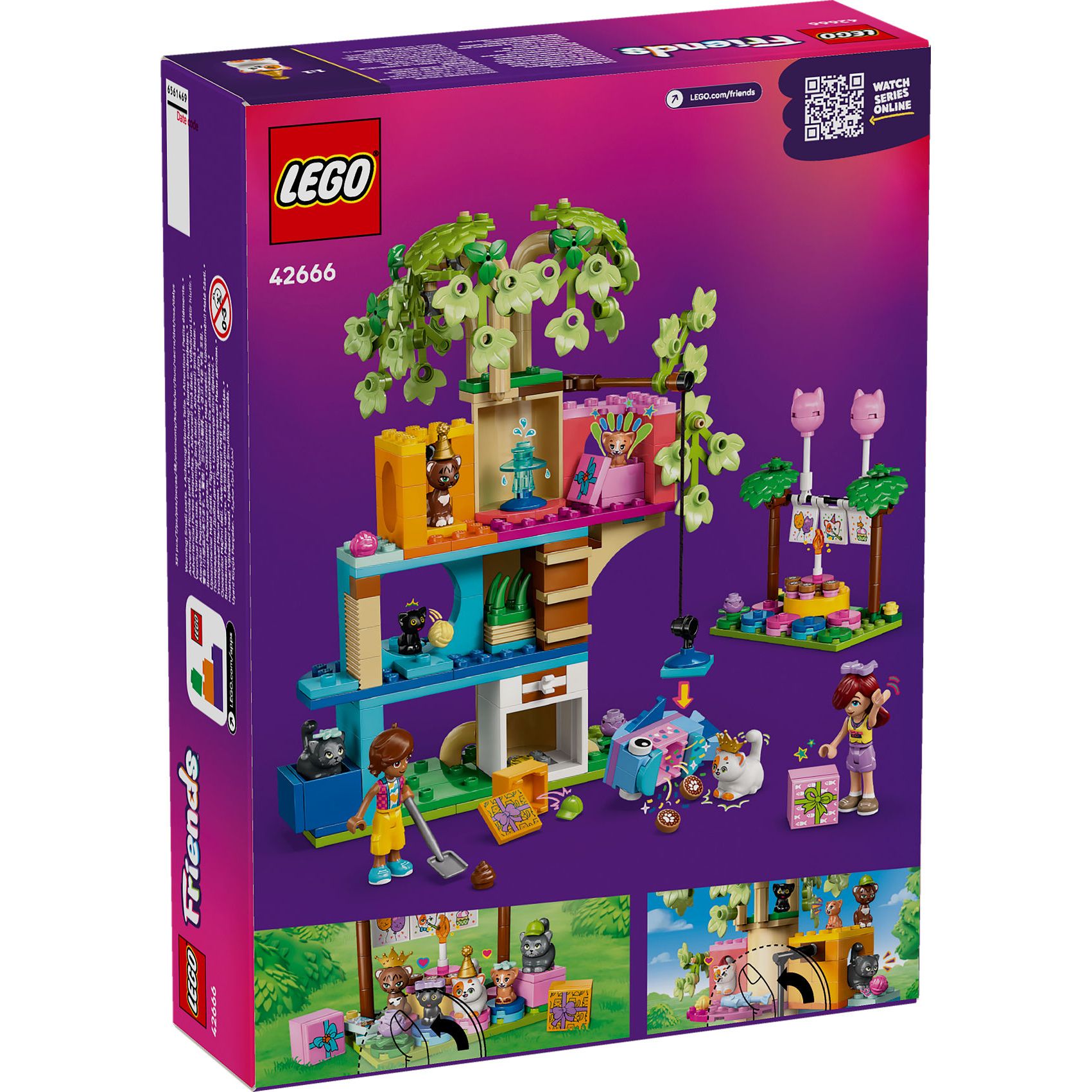 LEGO Friends Kattenverjaardagsfeestje en boomhut