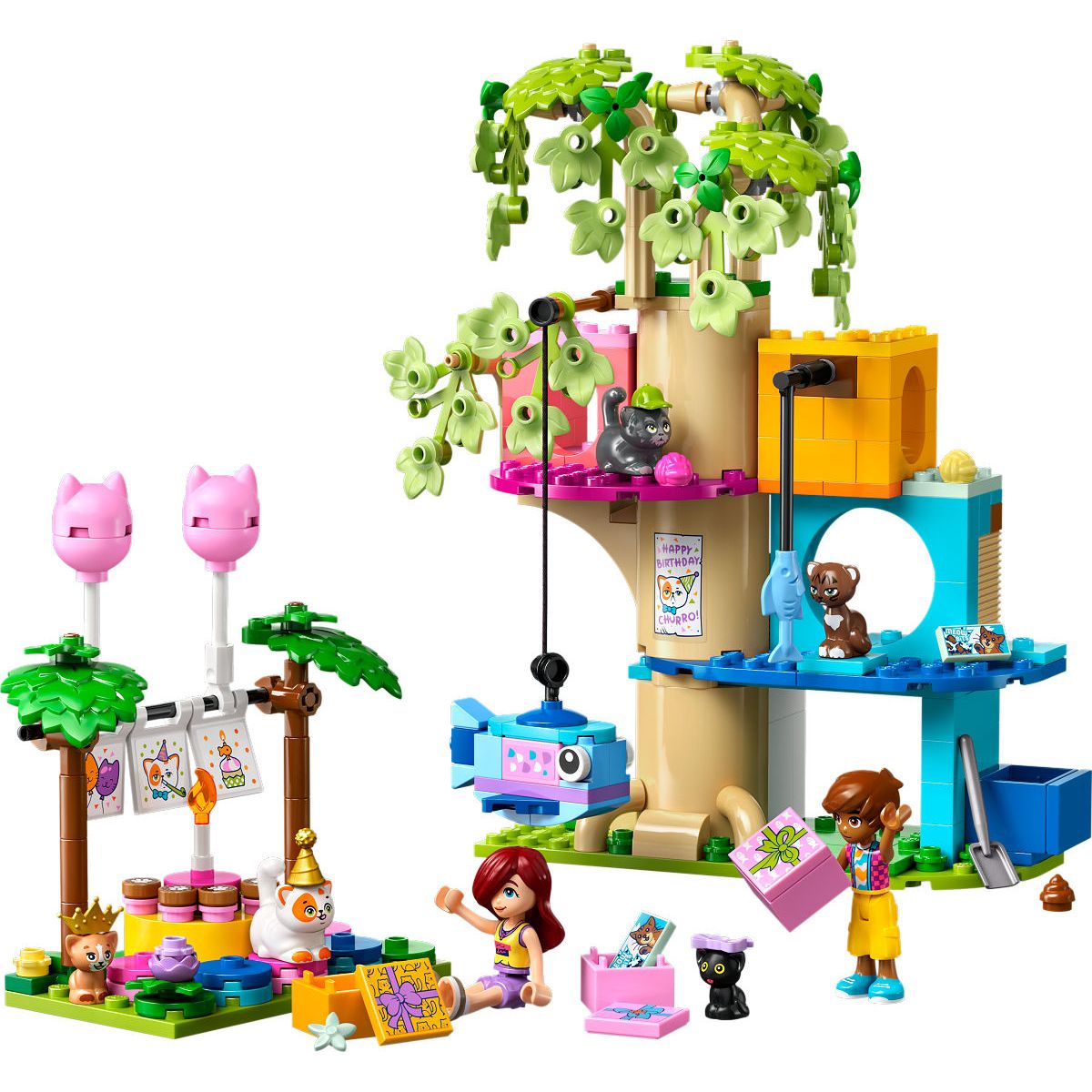 LEGO Friends Kattenverjaardagsfeestje en boomhut