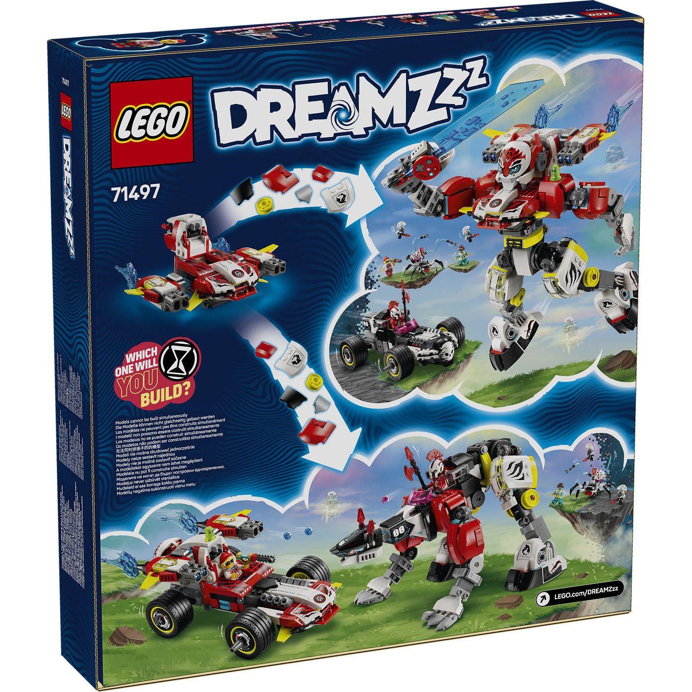 LEGO DREAMZzz Coopers tijgermecha en Zero's hot rod auto