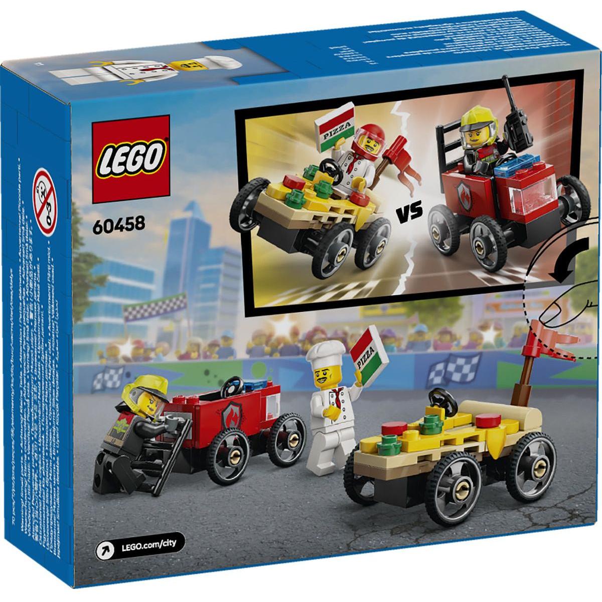 LEGO City Voertuigen Racepakket: Pizzawagen vs. Brandweer