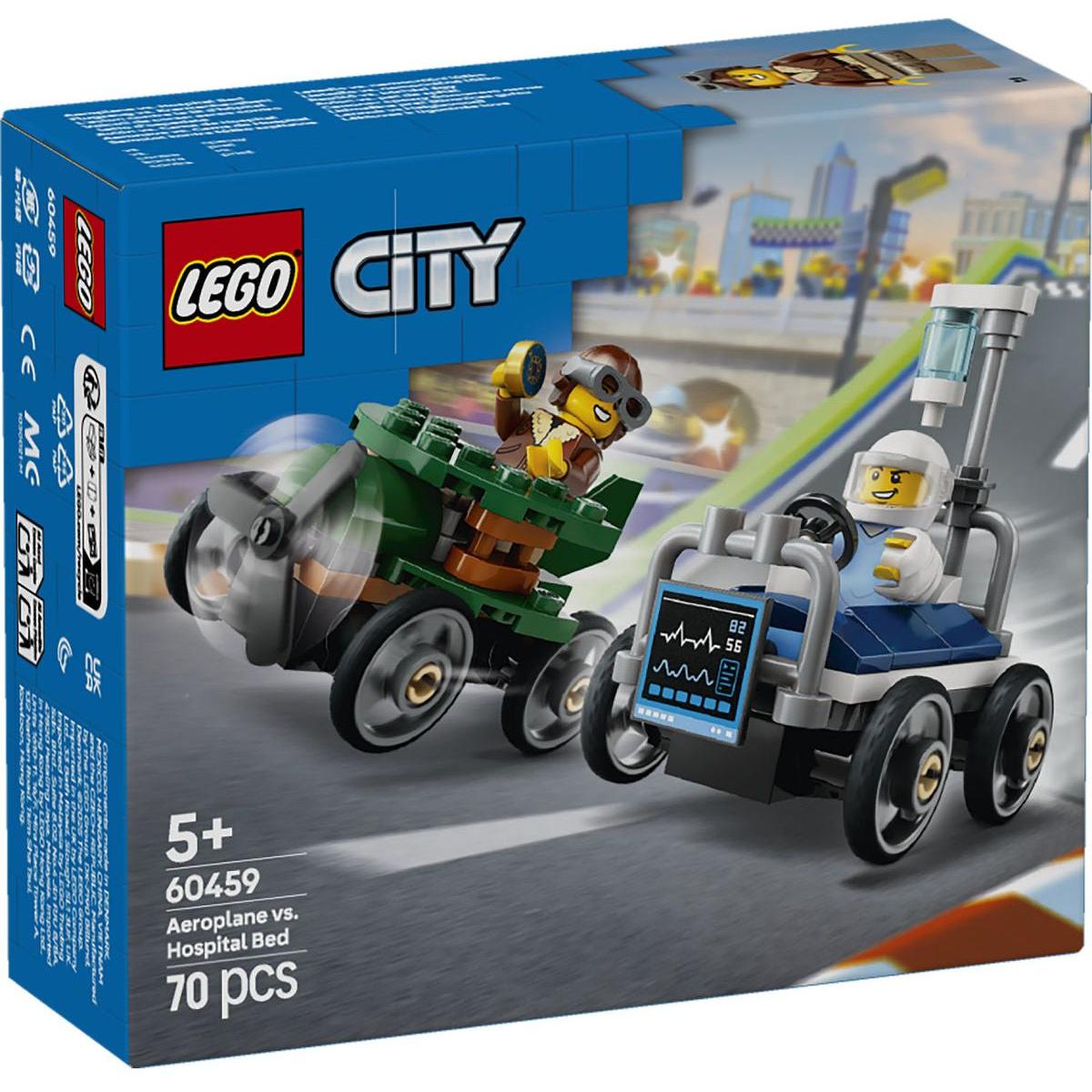 LEGO City Voertuigen Racepakket: vliegtuig vs. ziekenhuisbed