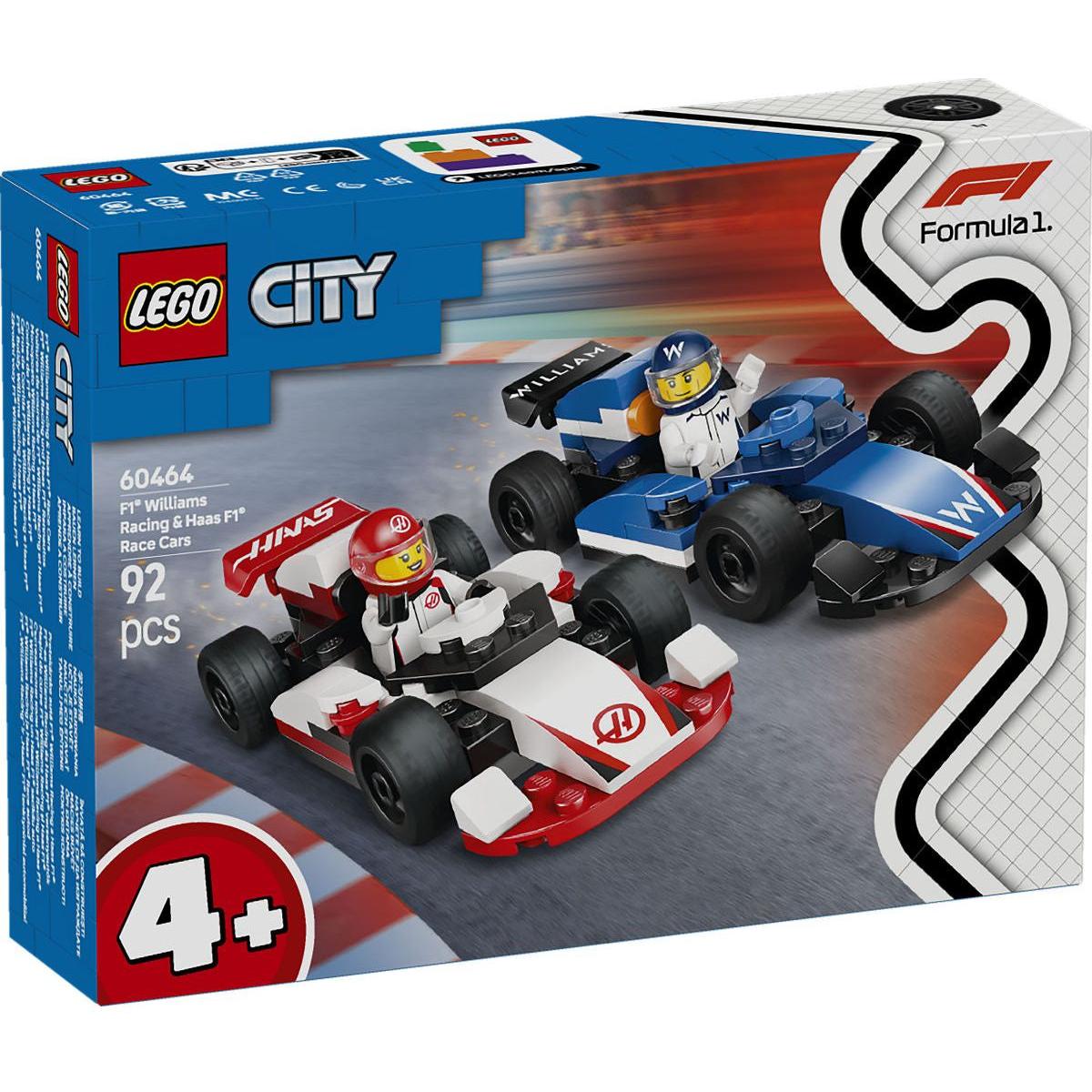 LEGO City F1 Williams Racing en Haas F1 racewagens