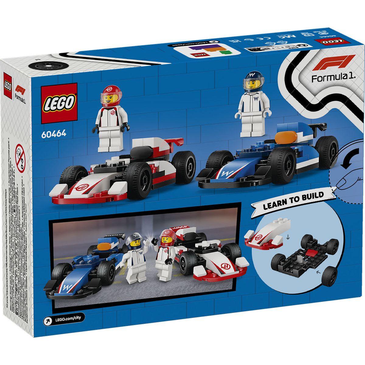 LEGO City F1 Williams Racing en Haas F1 racewagens
