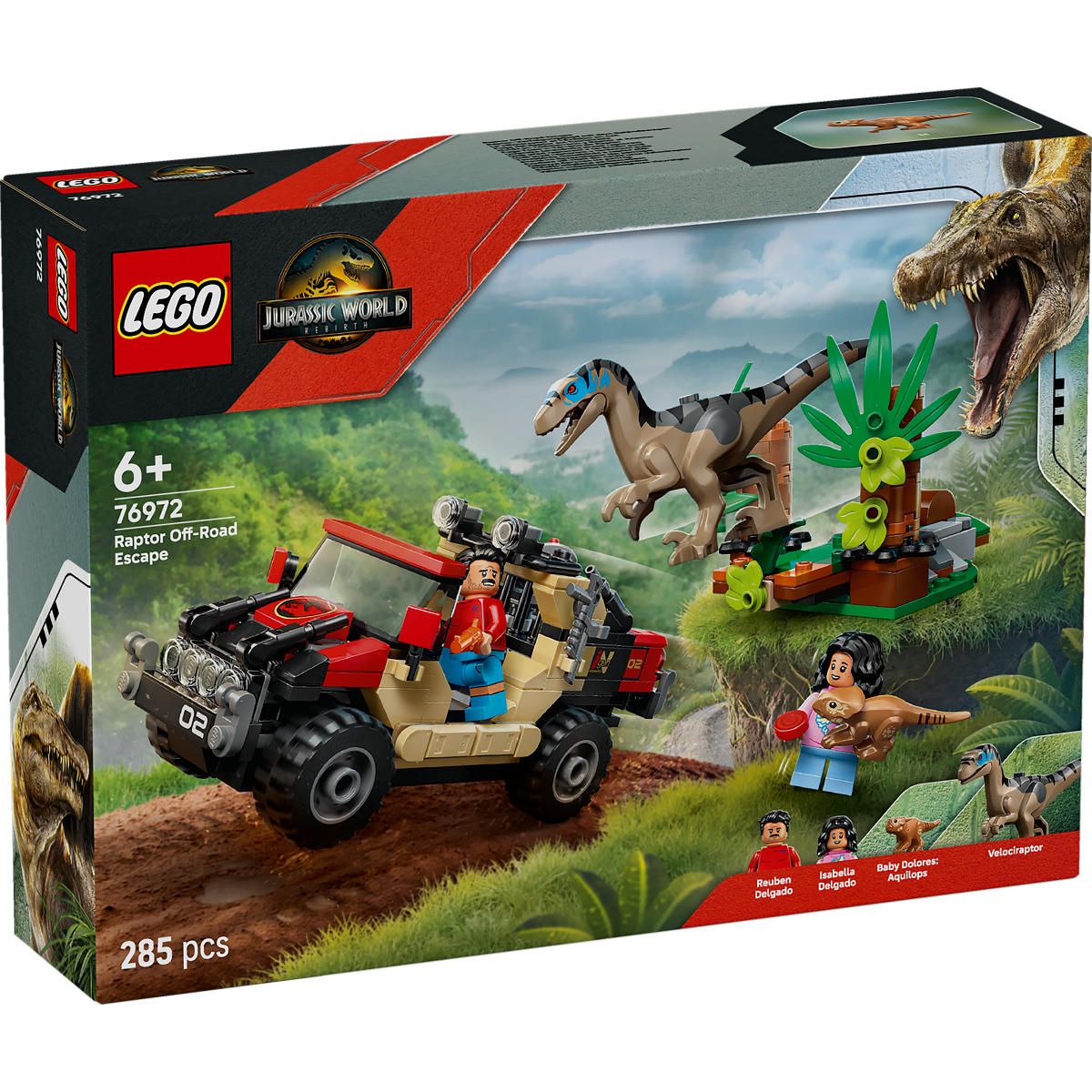 LEGO Jurassic World Offroad raptorontsnapping