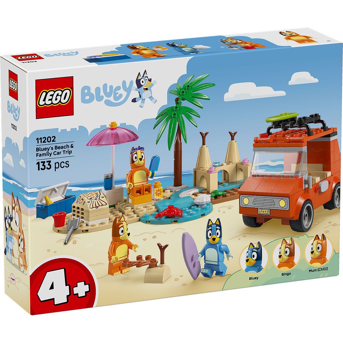 LEGO Bluey's autorit naar het strand