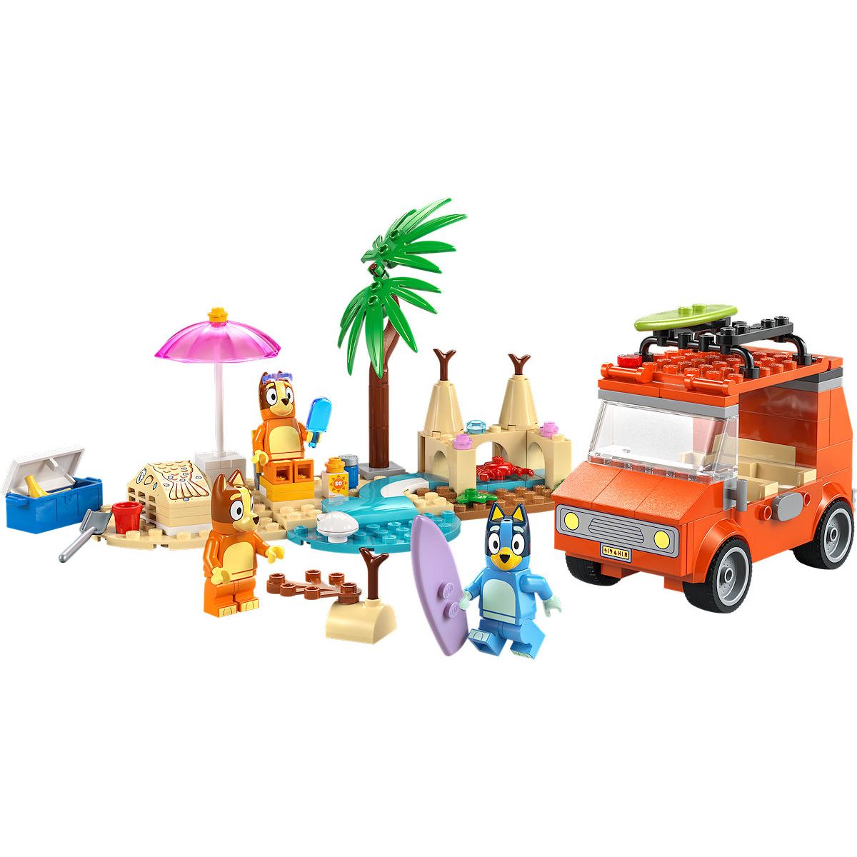 LEGO Bluey's autorit naar het strand