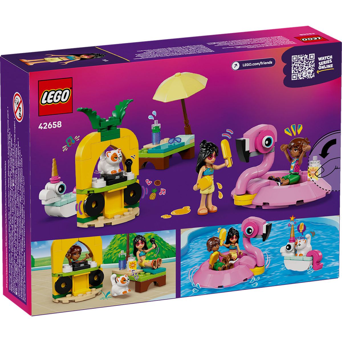 LEGO Friends Zwembadfeestje met flamingo en eenhoorn