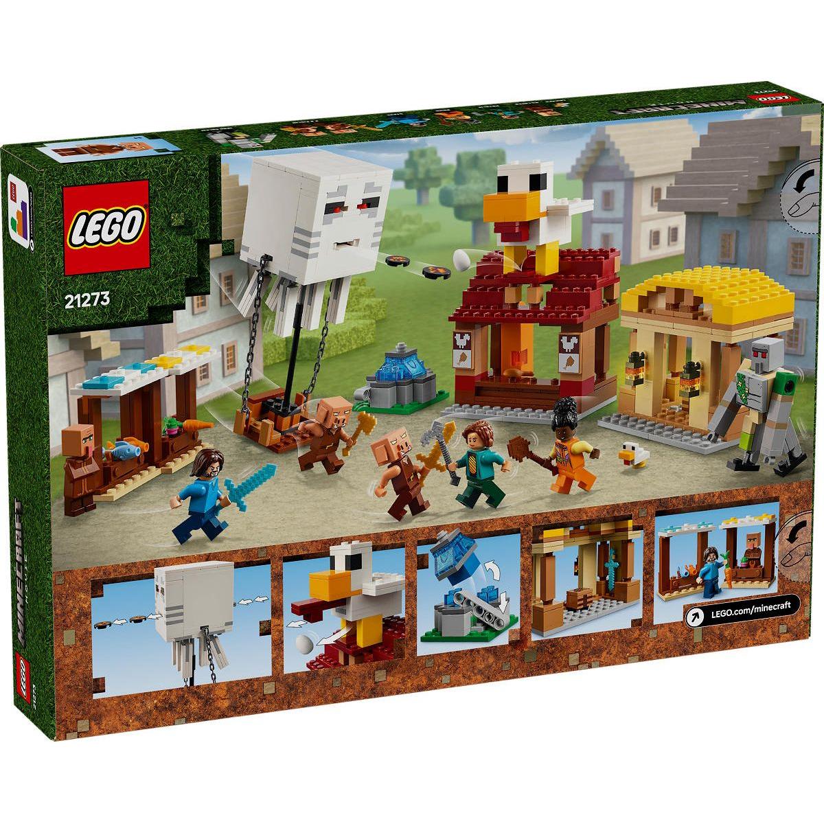 LEGO Minecraft De Ghast-ballon aanval op het dorp