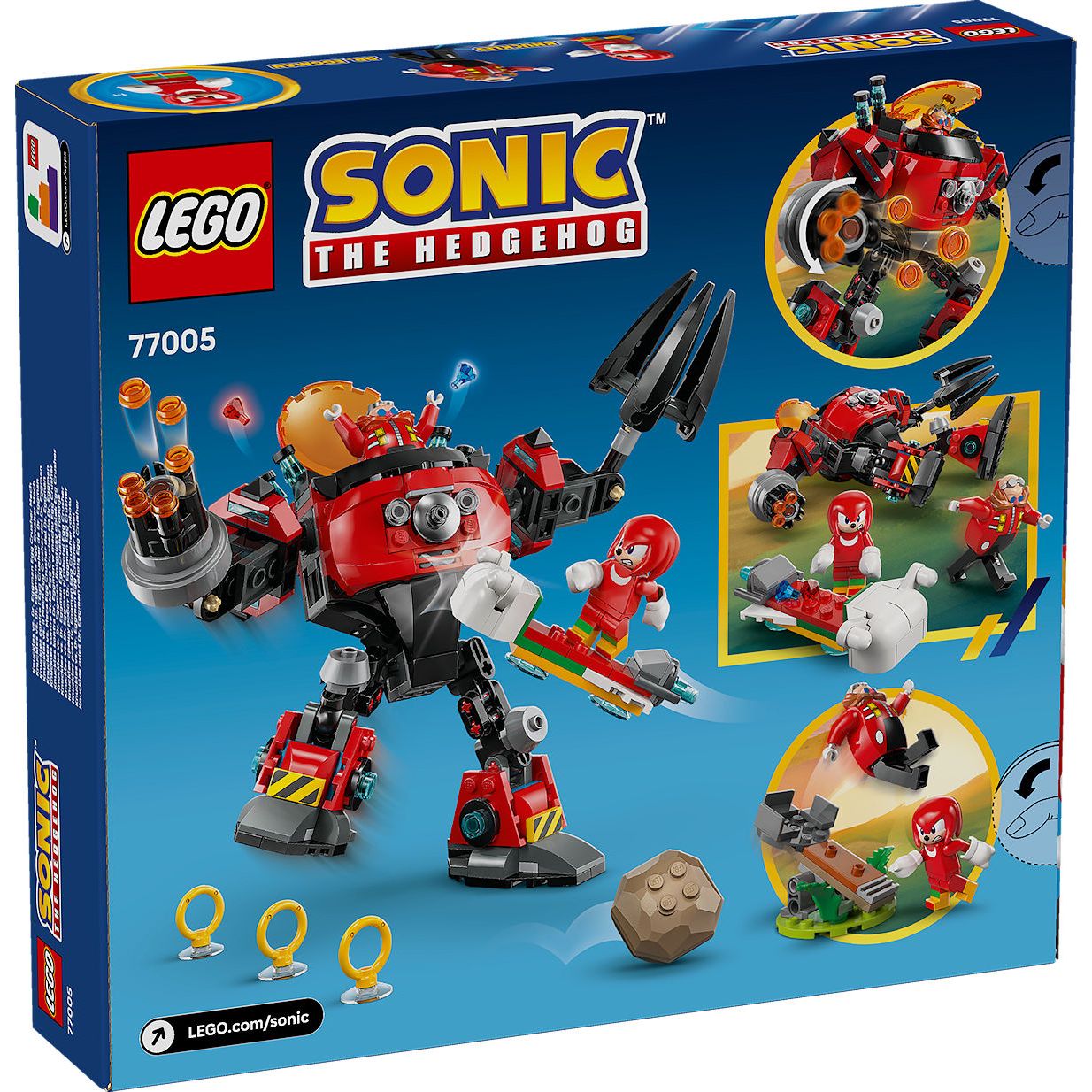 LEGO Sonic Knuckles vs. Dr. Eggman Egg Crusher mecha