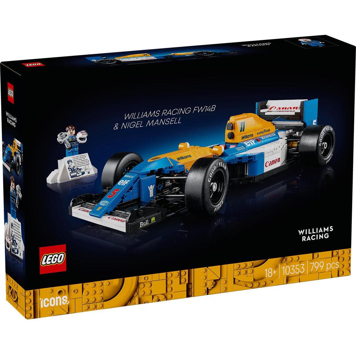 LEGO ICONS Williams Racing FW14B en Nigel Mansell