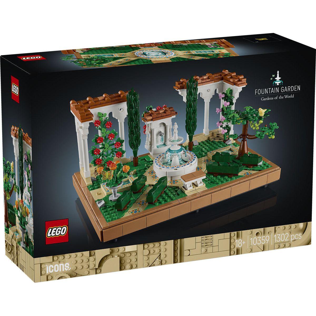 LEGO Icons Tuin met fontein
