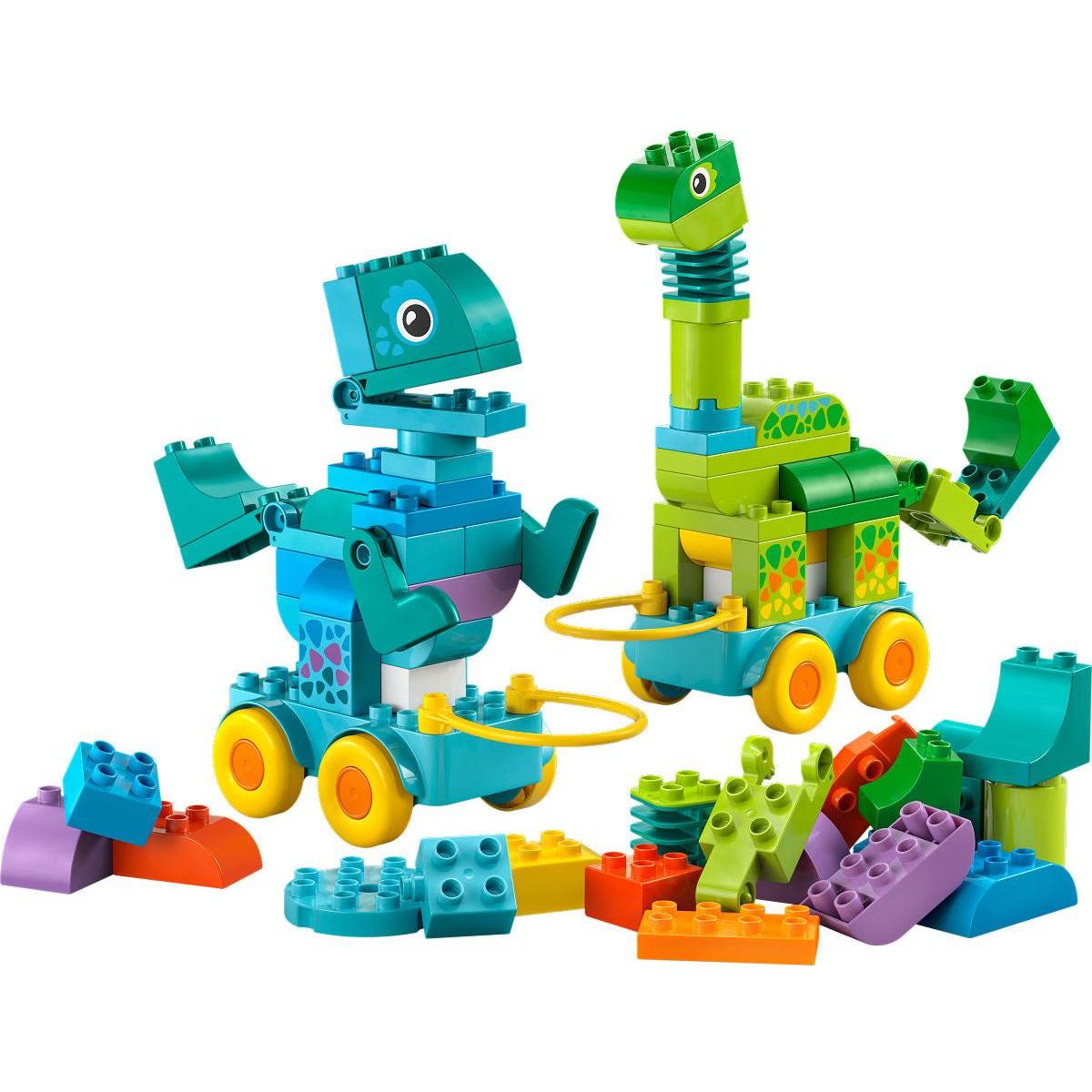 DUPLO Stad 3-in-1 dinosaurussen op wielen